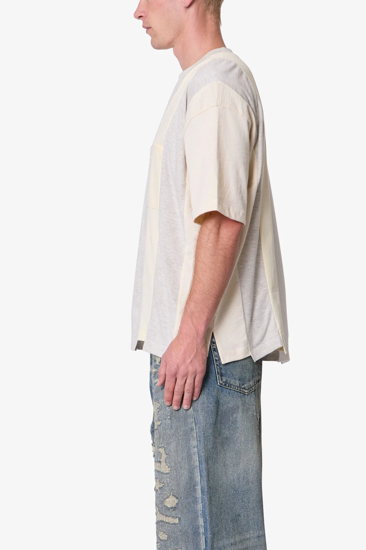 Multi Paneled Tee - Off White - Image 4