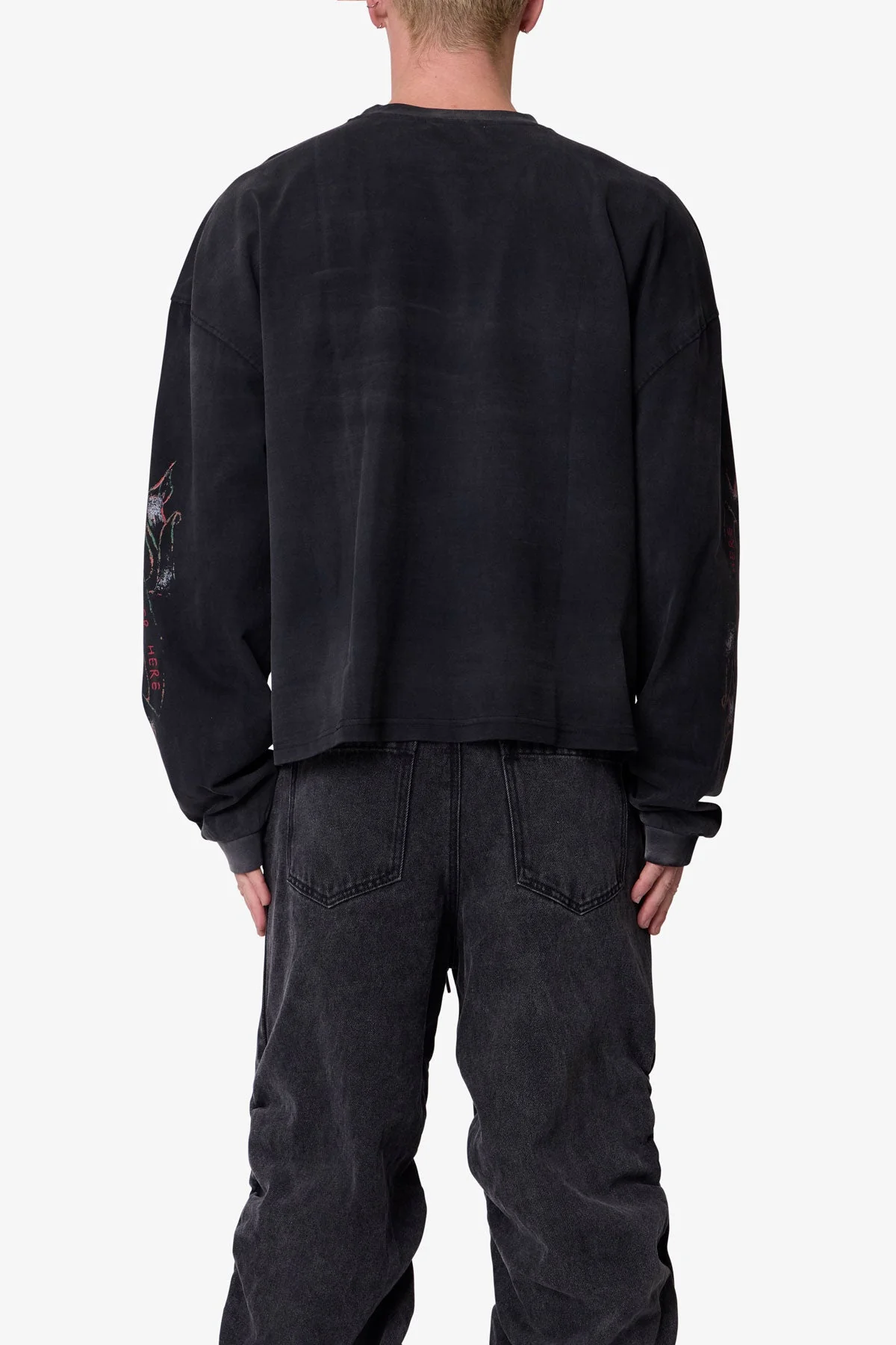 No Longer Here L/S Tee - Black - Image 5