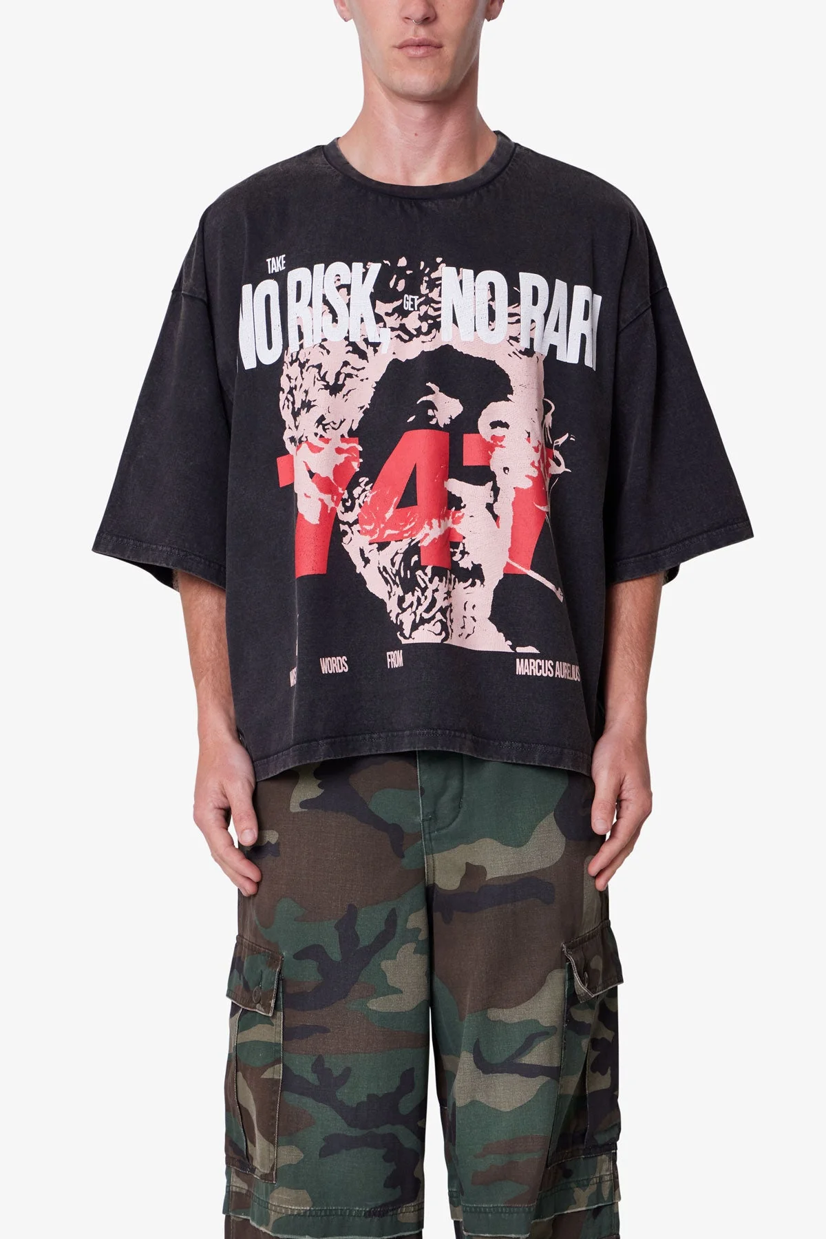 No Risk No Rari Print Tee - Black - Image 2