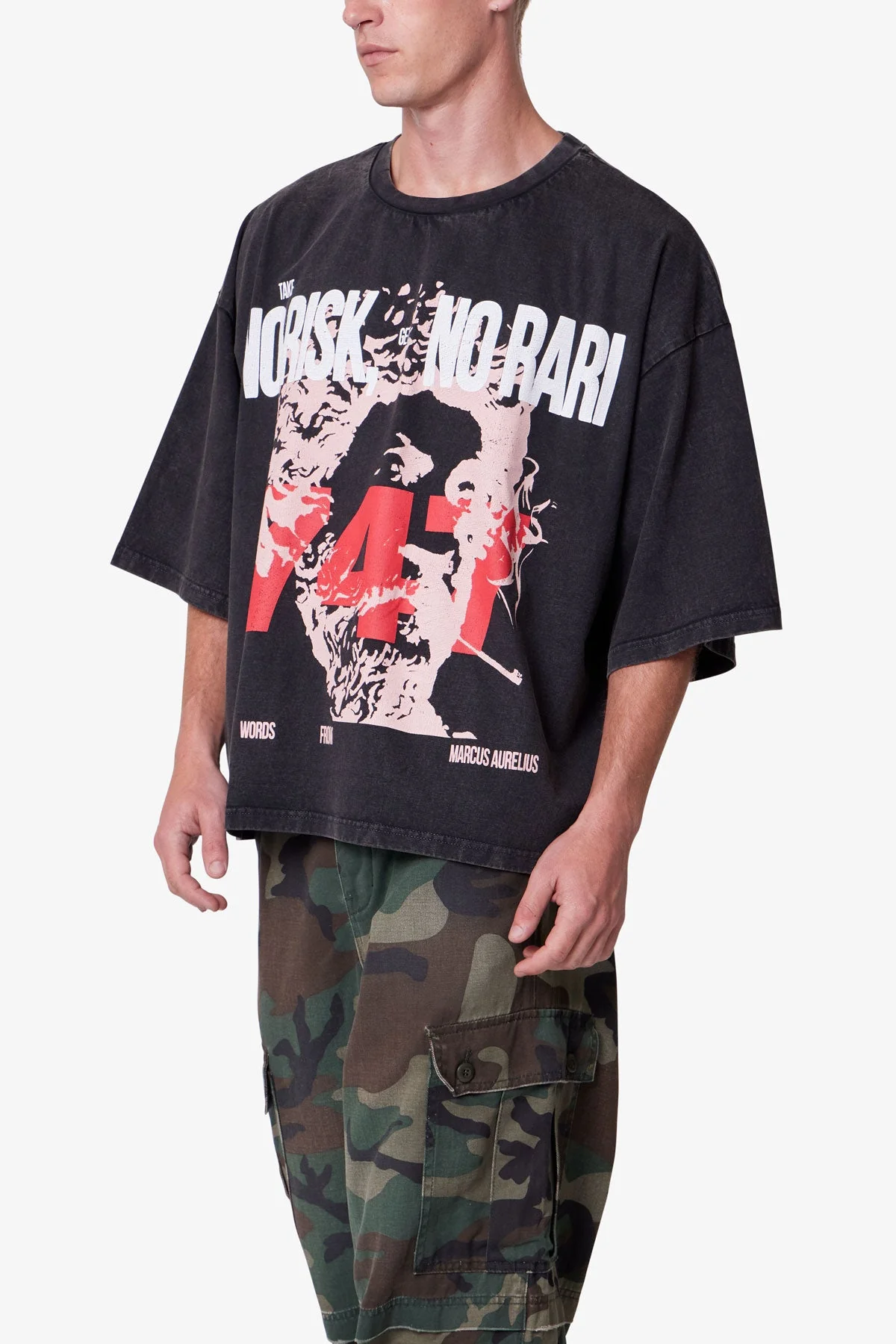 No Risk No Rari Print Tee - Black - Image 6