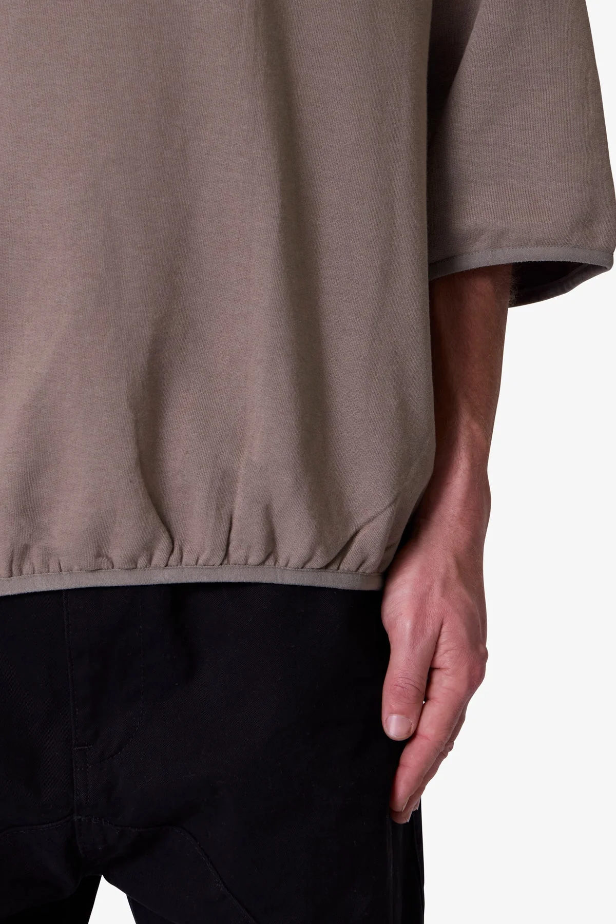 Oversized Knit Polo S/S Shirt - Bone - Image 7