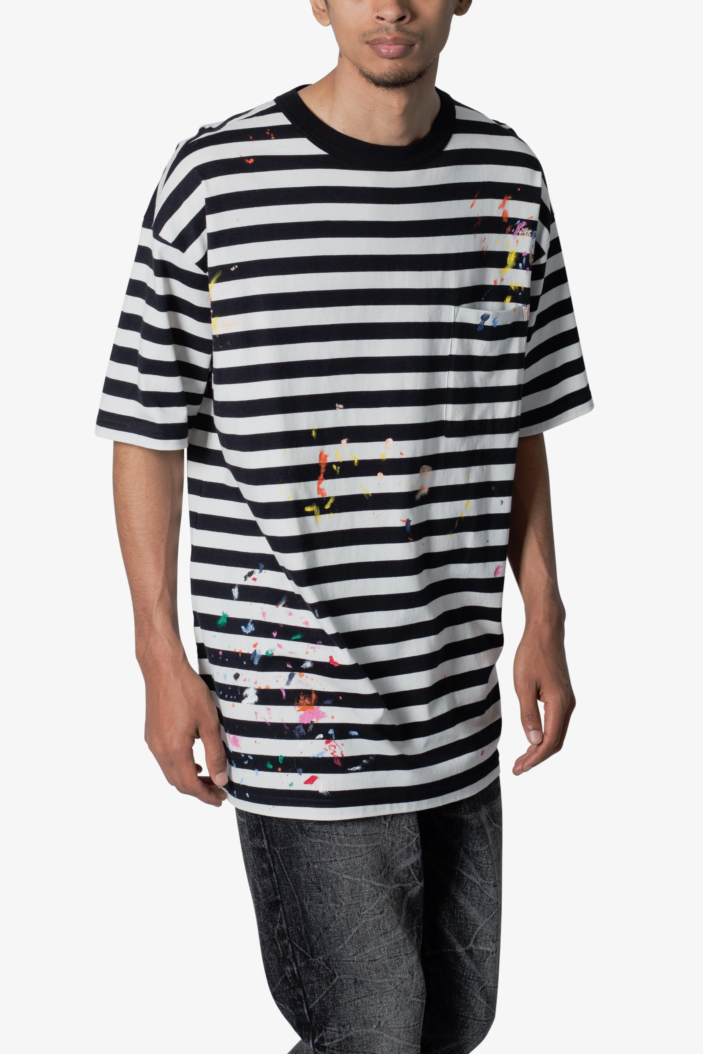 Paint Splatter Tee - Black/White - Image 6