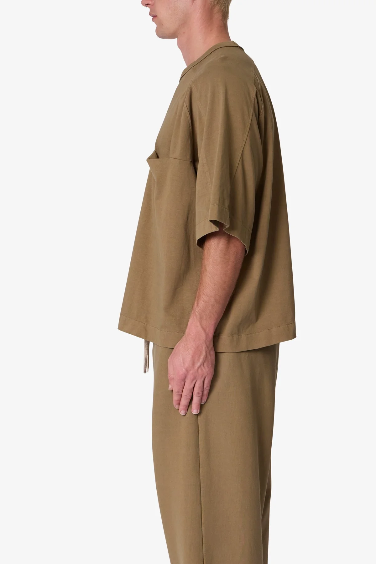 Paneled Hidden Pocket Tee - Washed Earth - Image 4