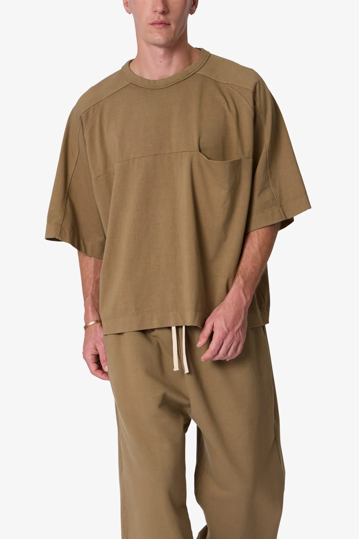 Paneled Hidden Pocket Tee - Washed Earth - Image 6