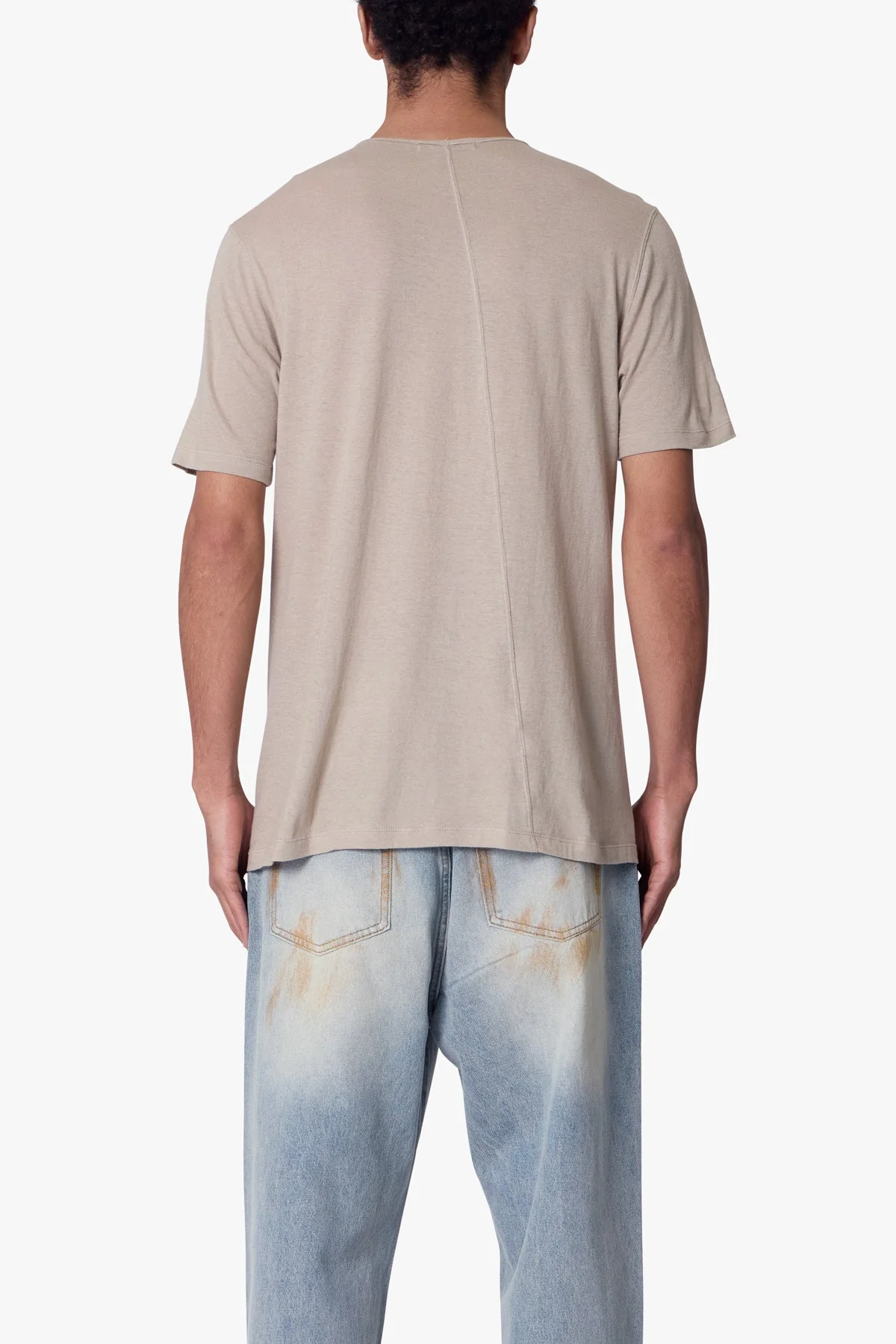 Sheer Crewneck Tee - Bone - Image 5