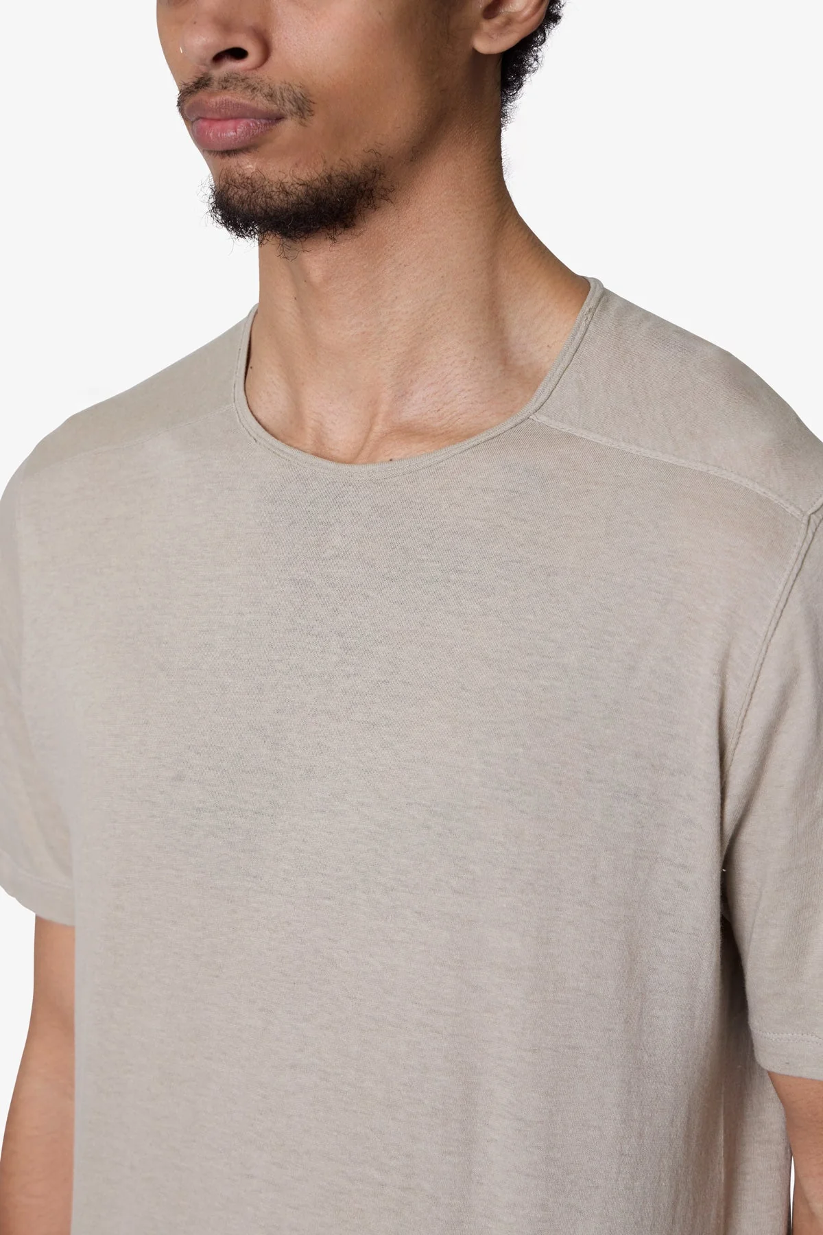 Sheer Crewneck Tee - Bone - Image 7