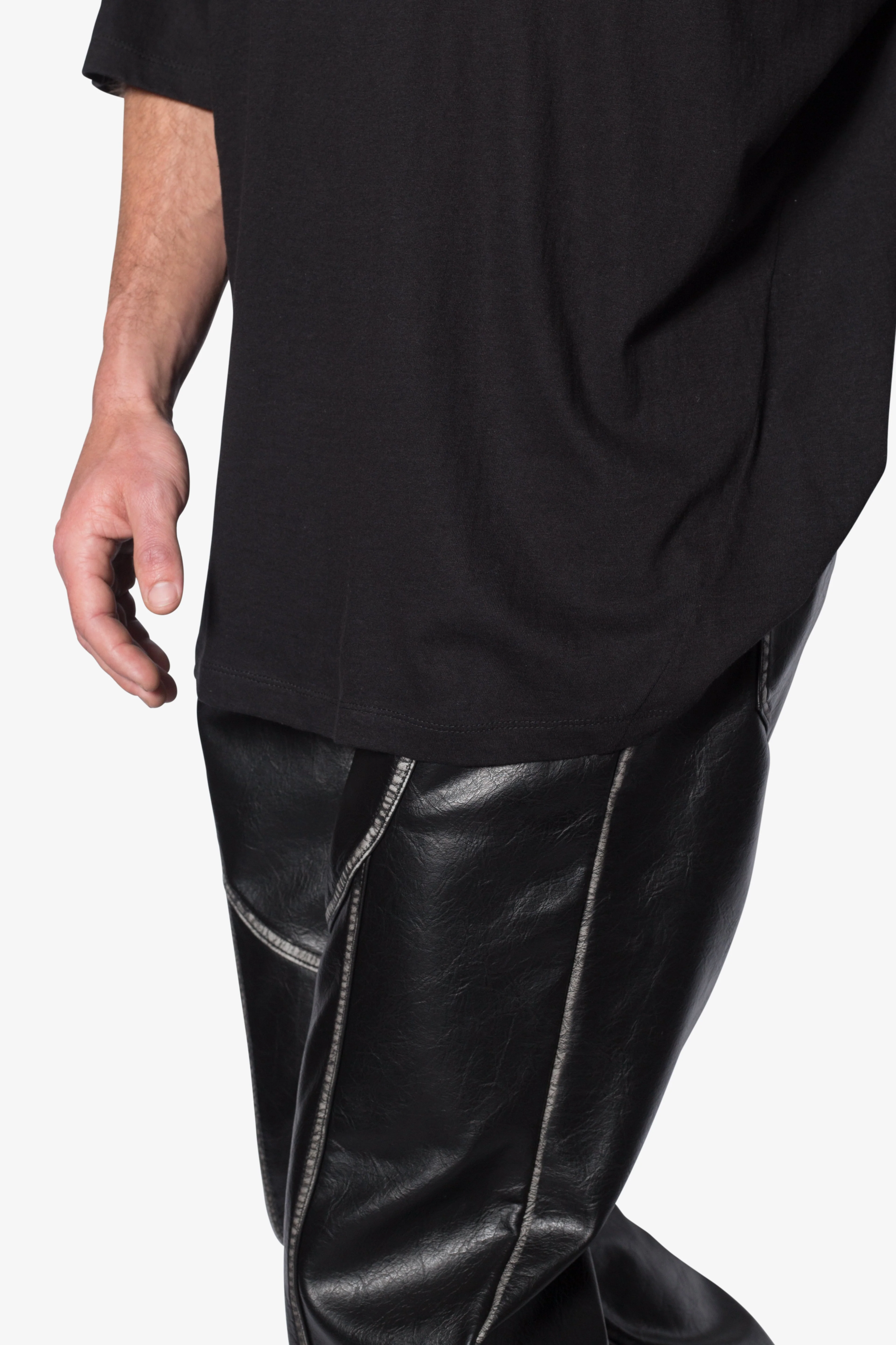 Sheer Gauze Tee - Black - Image 7