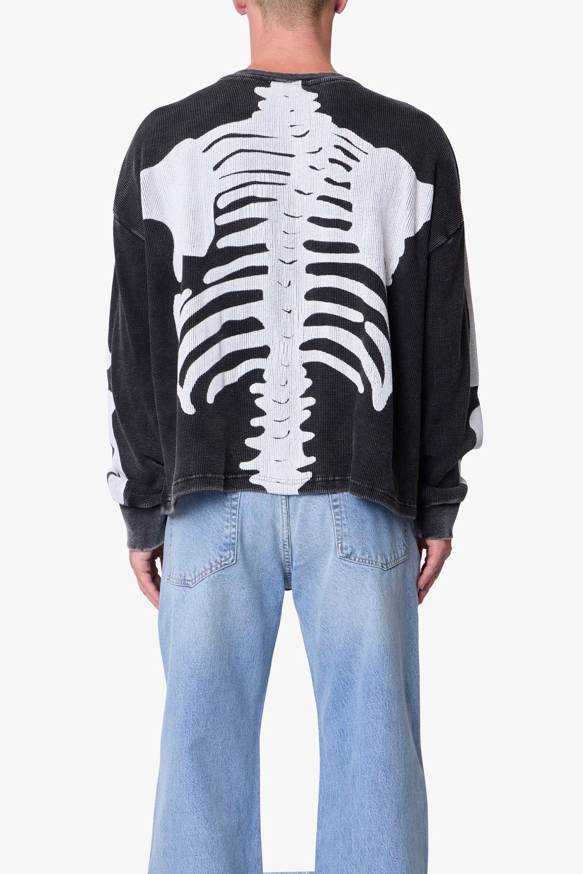 Skeleton Thermal L/S Shirt - Washed Black - Image 5