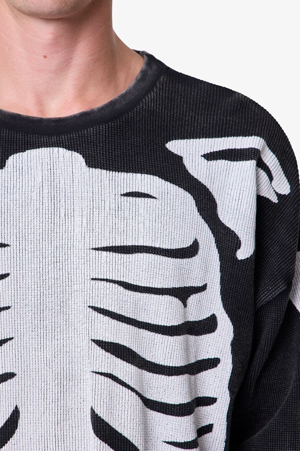 Skeleton Thermal L/S Shirt - Washed Black - Image 7