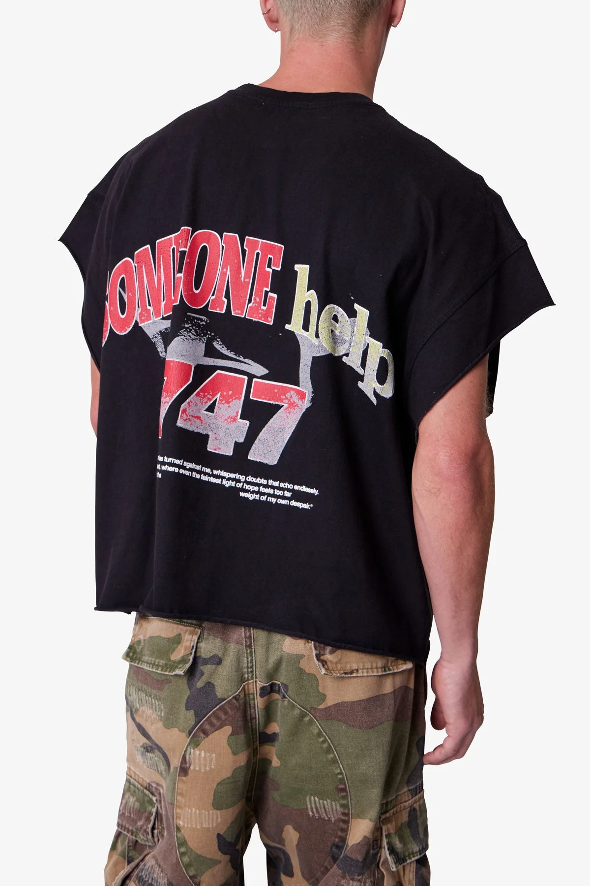 Snake Cutoff Tee - Vintage Black - Image 9