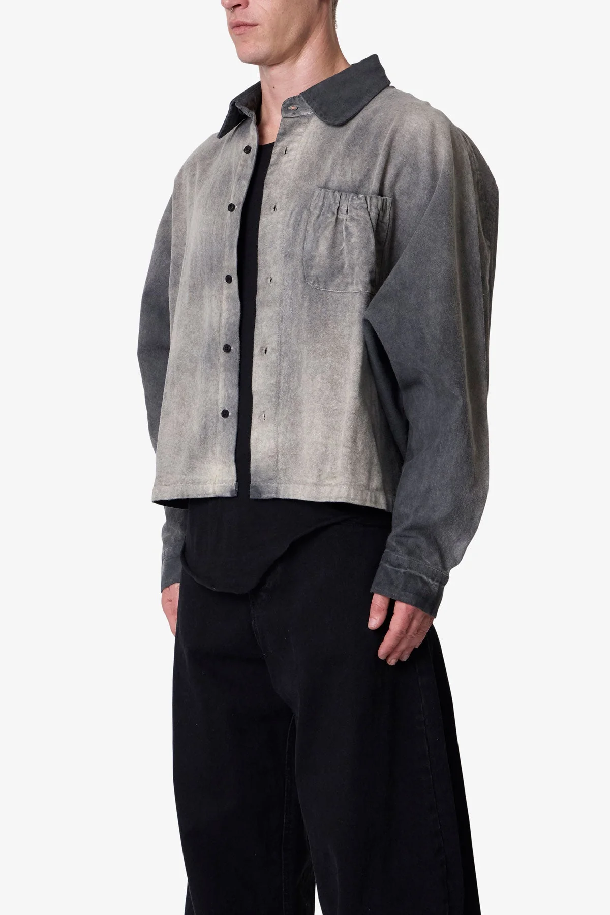 Spray Denim L/S Shirt - Washed Black - Image 3