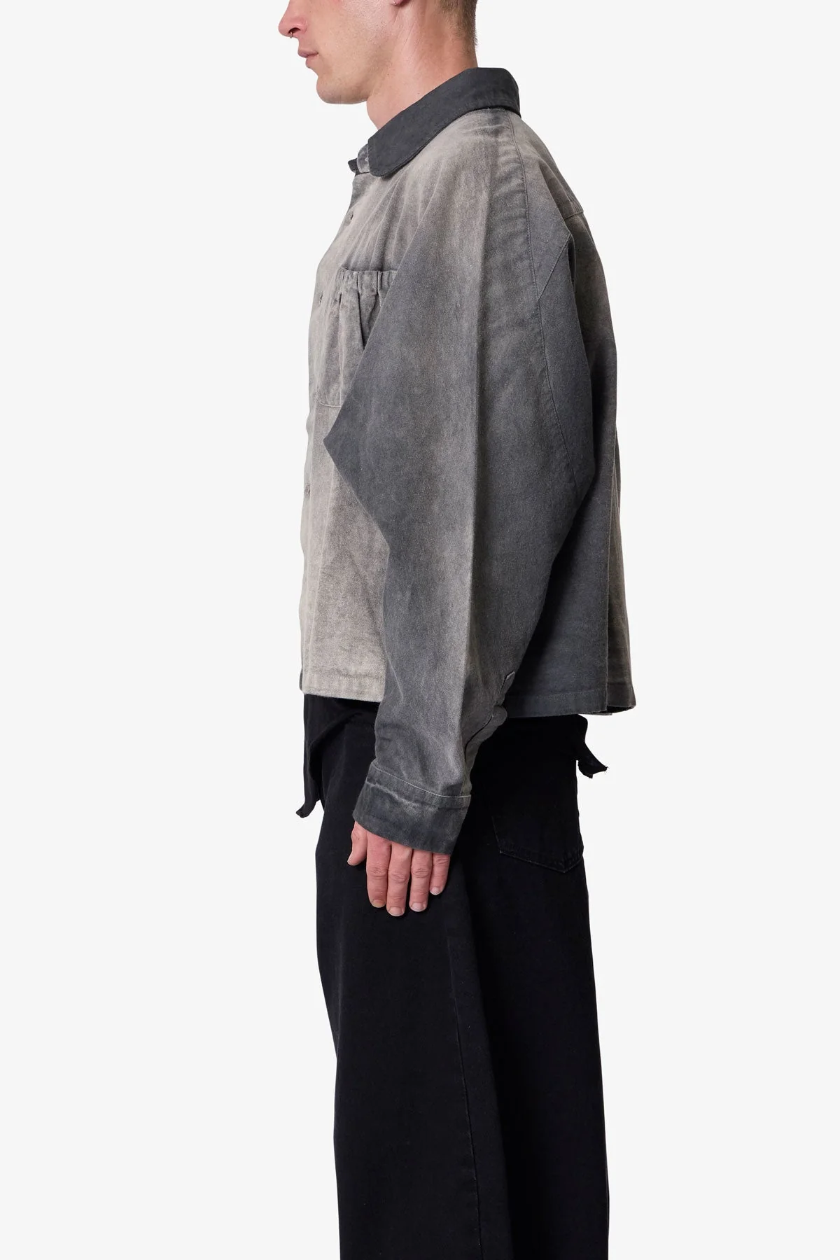 Spray Denim L/S Shirt - Washed Black - Image 4