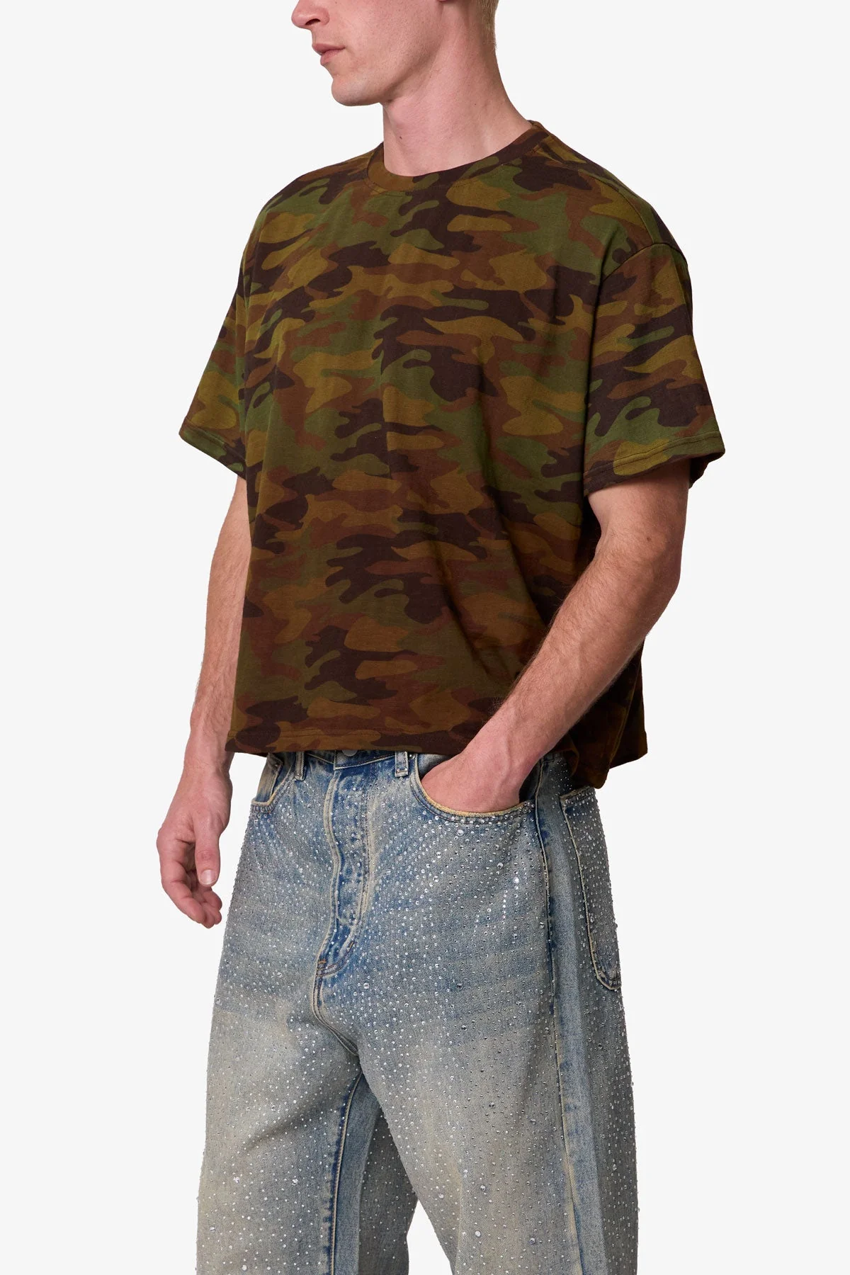 Sprayed Slub Tee - Camo - Image 6