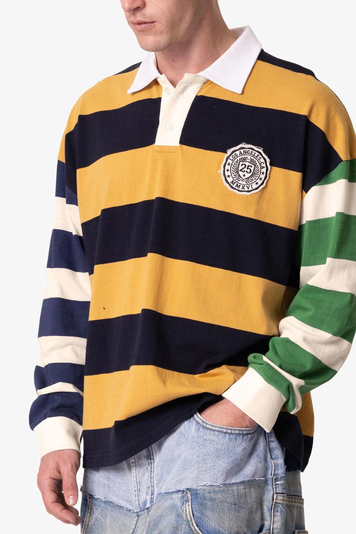 Striped Rugby L/S Shirt - Multi - Image 7
