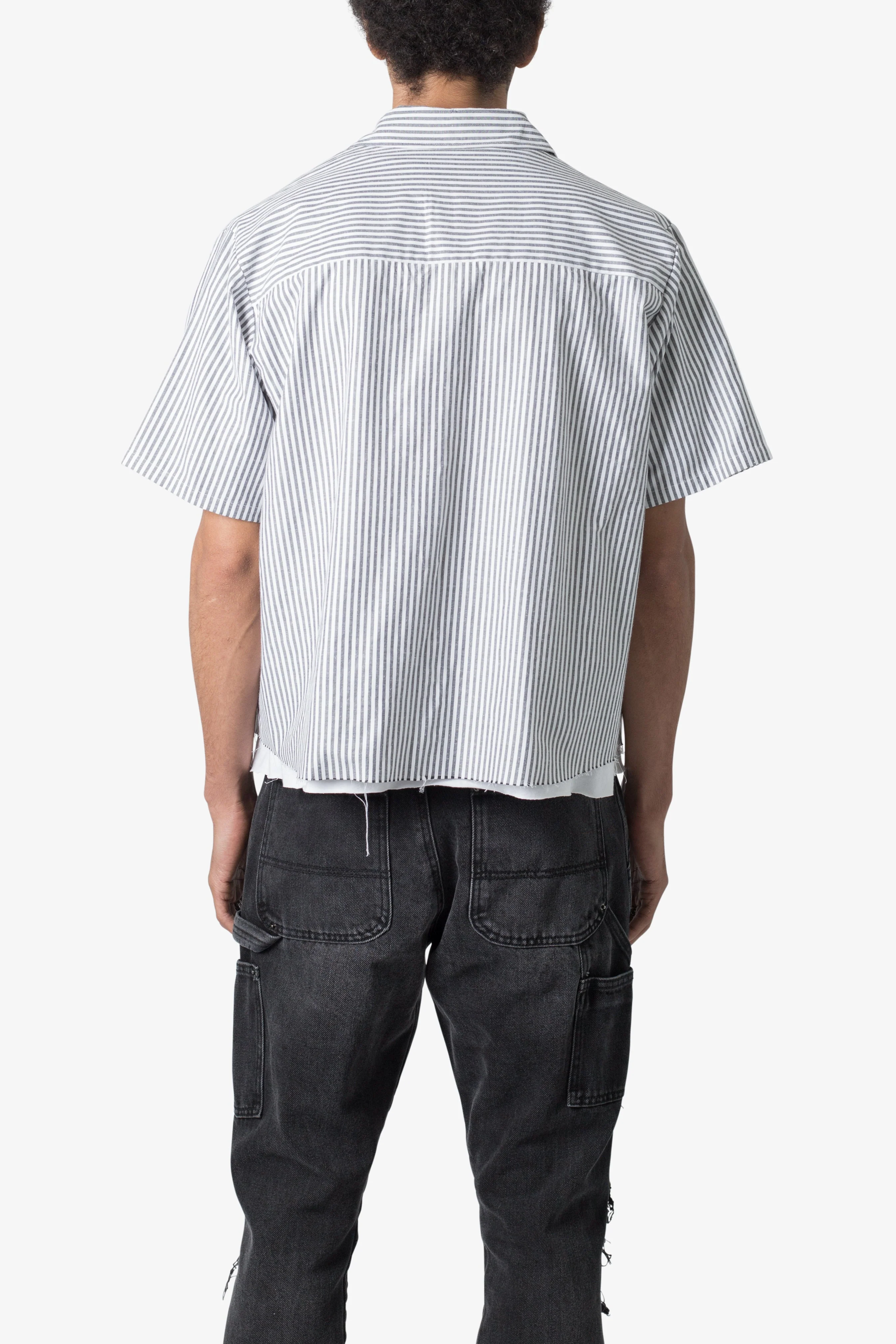 Striped S/S Shirt - Grey/White - Image 5