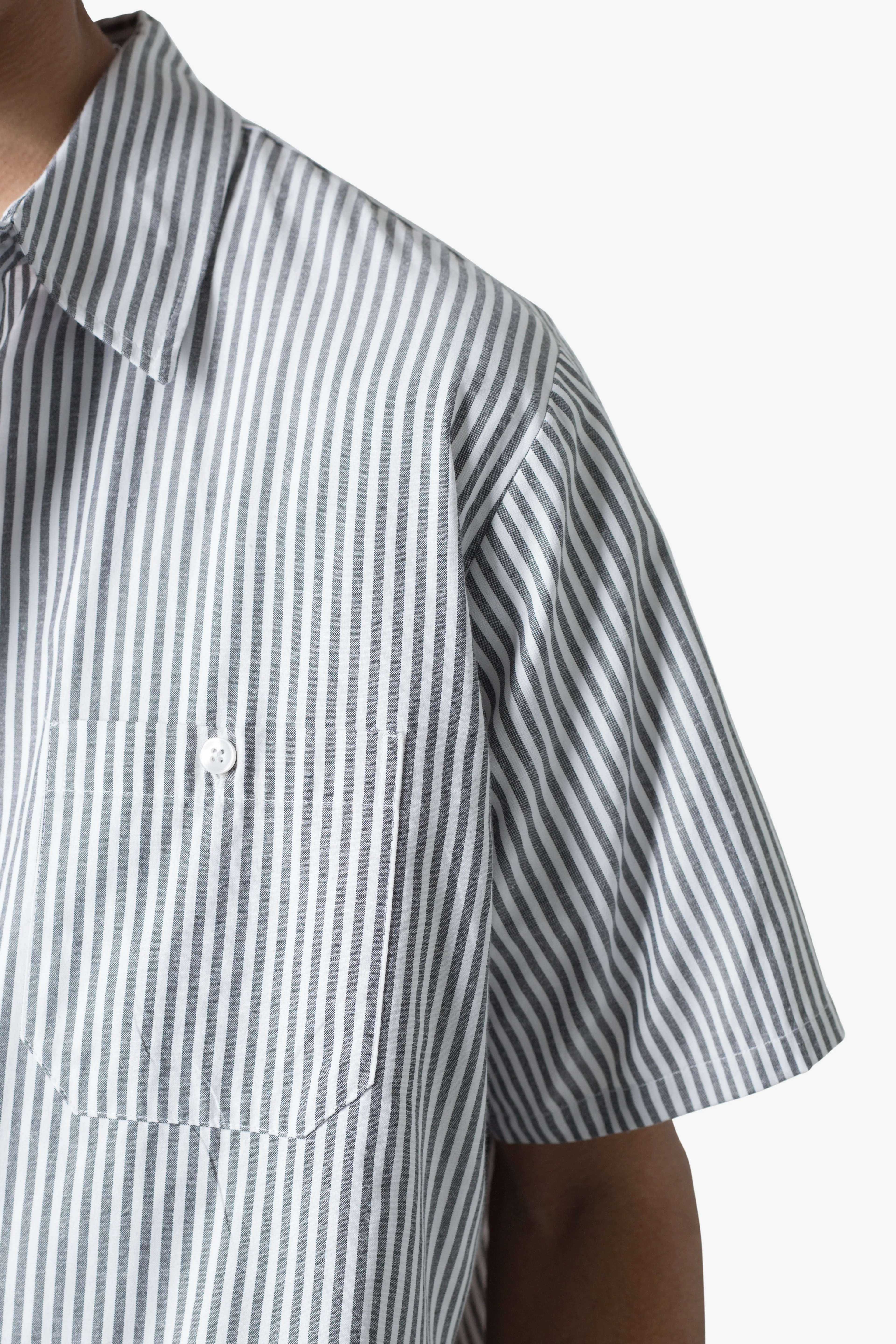 Striped S/S Shirt - Grey/White - Image 8