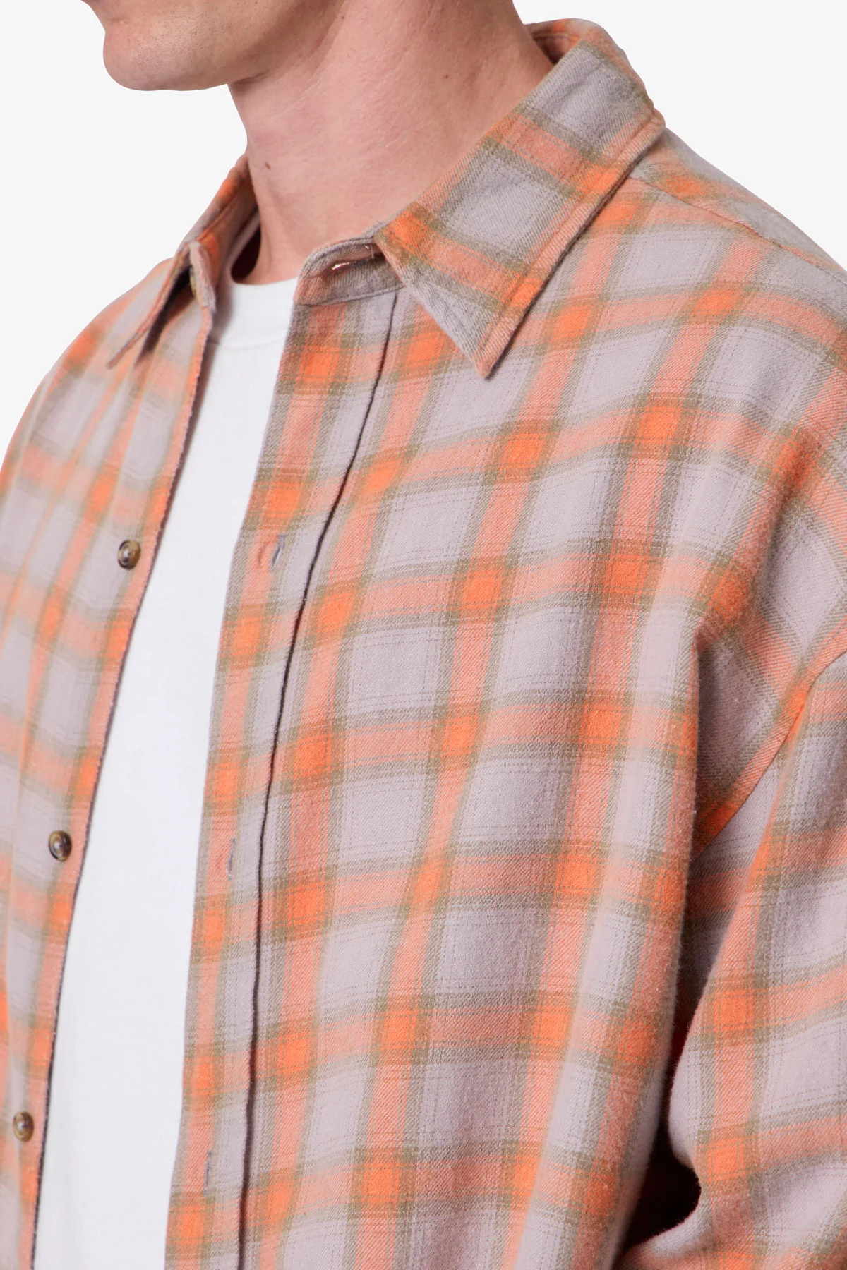 Vintage Cropped Flannel Shirt - Red - Image 7