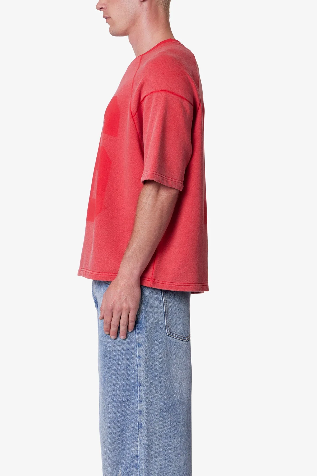 Vintage Raglan Terry Jersey Shirt - Red - Image 4