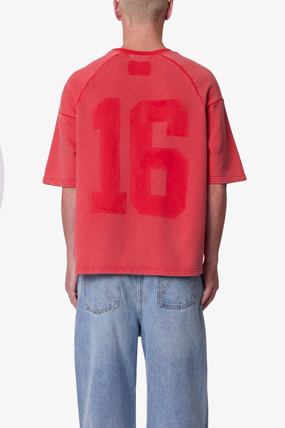 Vintage Raglan Terry Jersey Shirt - Red - Image 5
