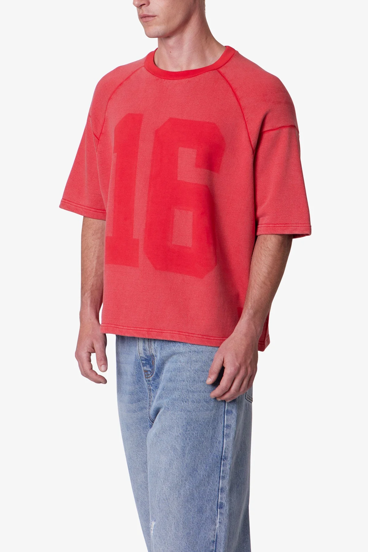 Vintage Raglan Terry Jersey Shirt - Red - Image 6