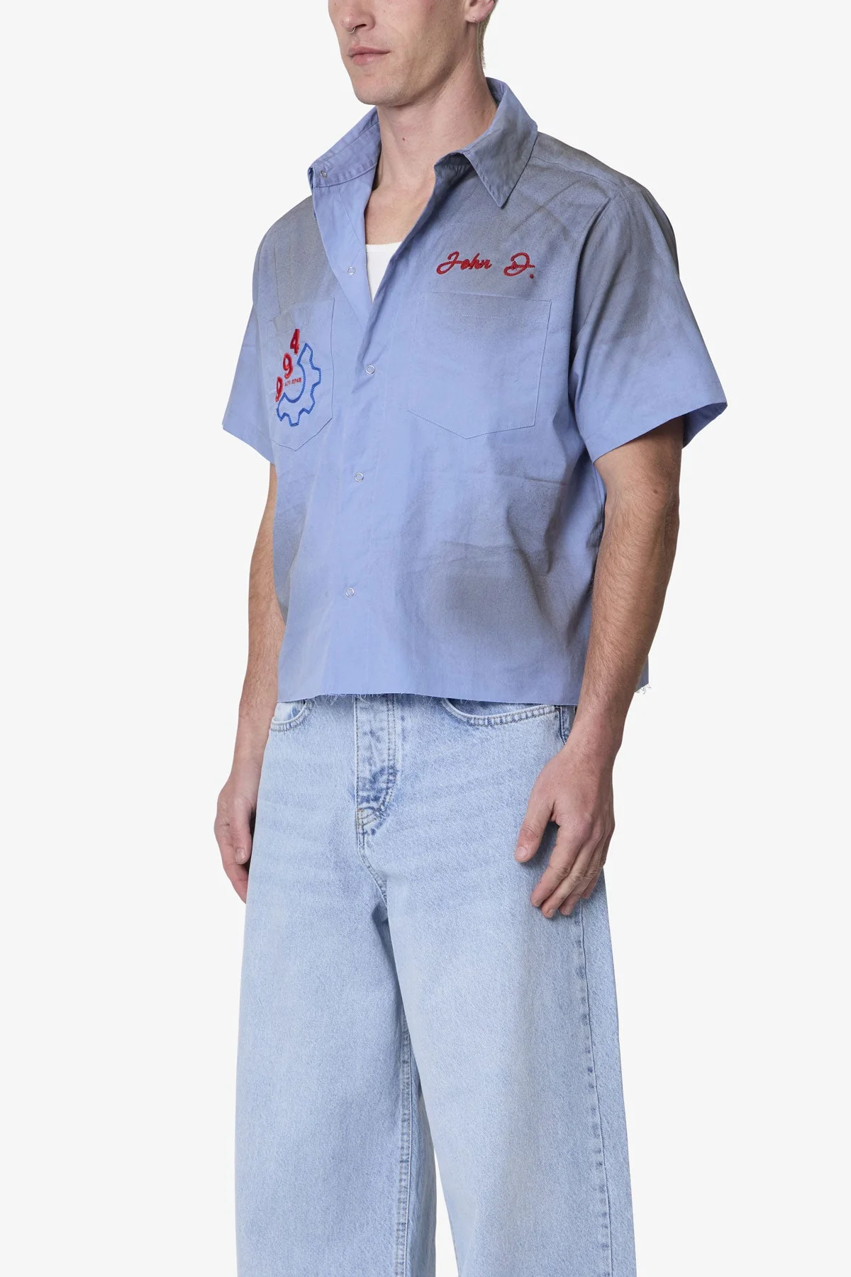 Vintage Work S/S Shirt - Light Blue - Image 3
