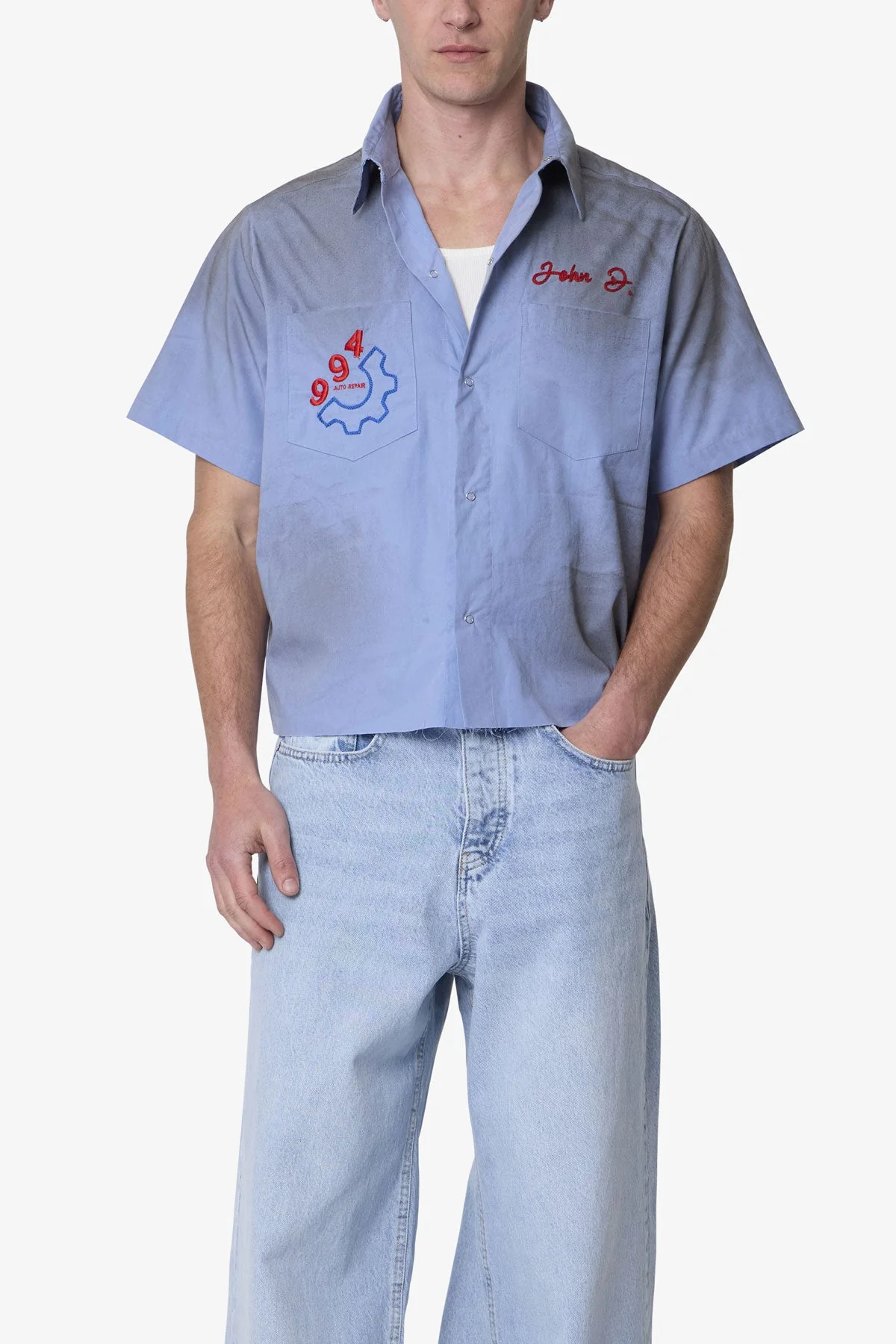 Vintage Work S/S Shirt - Light Blue - Image 6