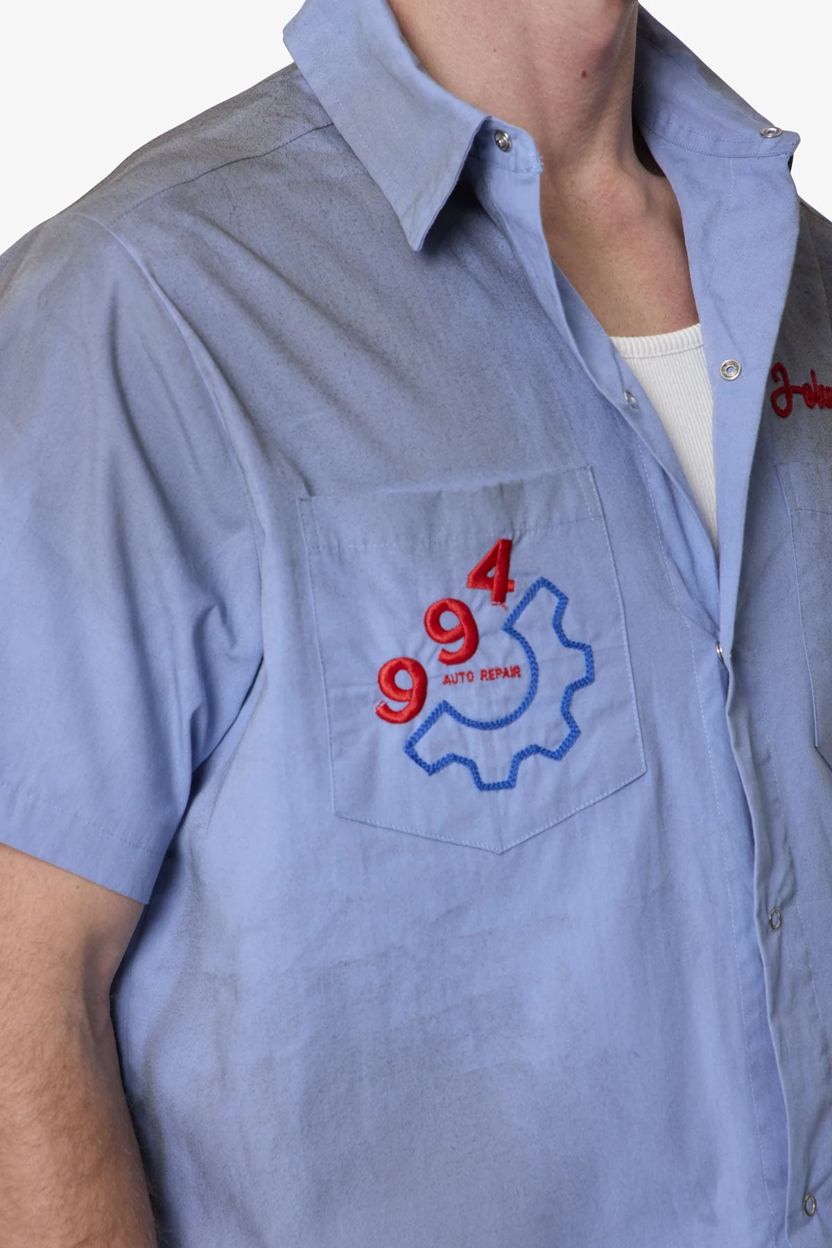 Vintage Work S/S Shirt - Light Blue - Image 7