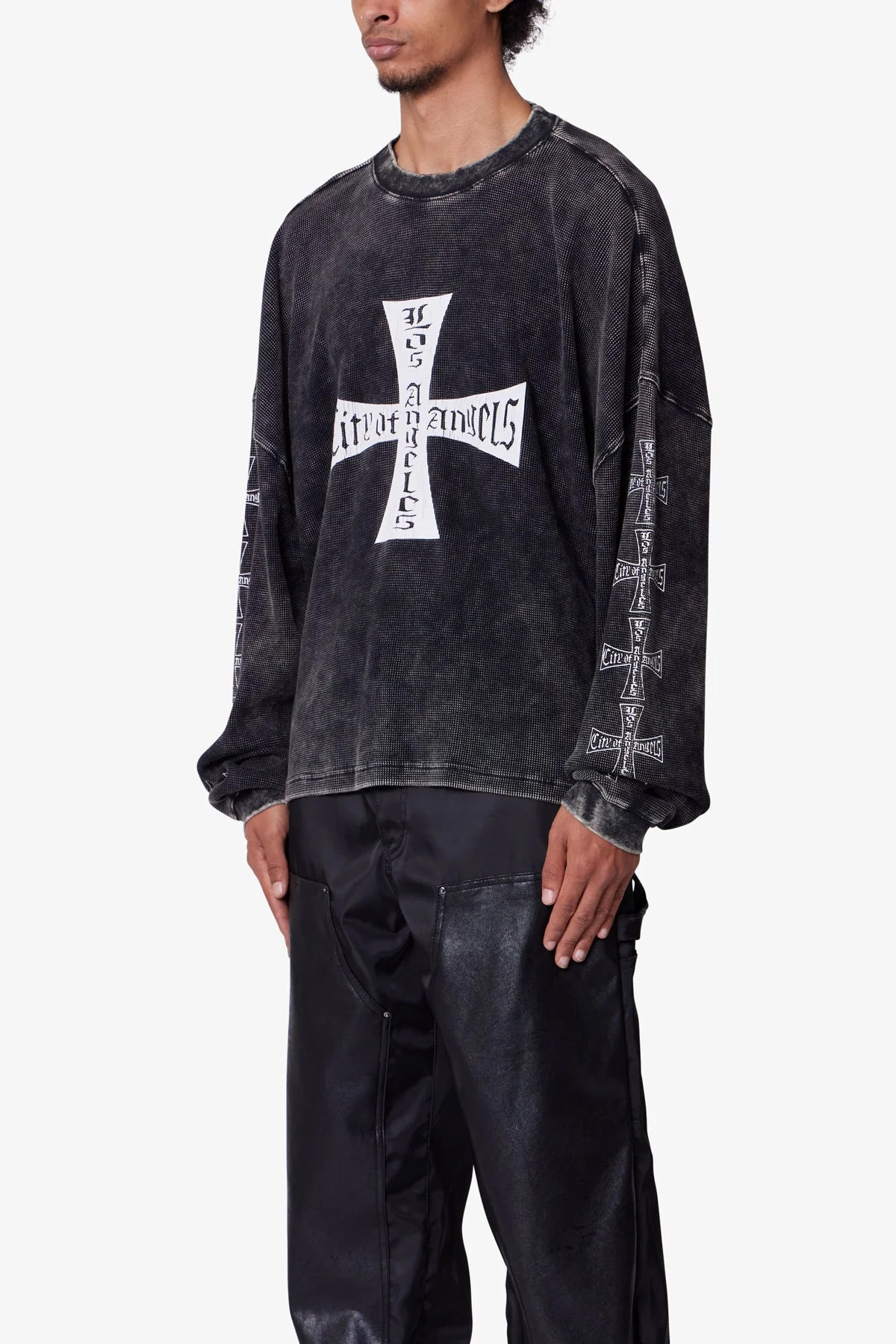 Washed LA Thermal Shirt - Washed Black - Image 3