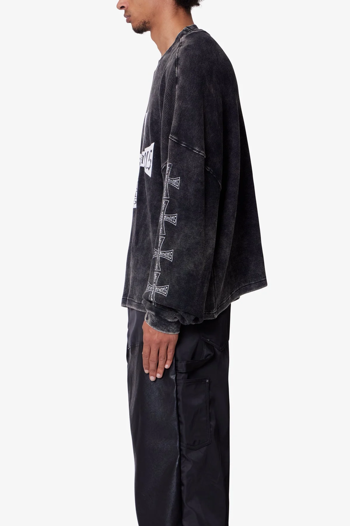 Washed LA Thermal Shirt - Washed Black - Image 4