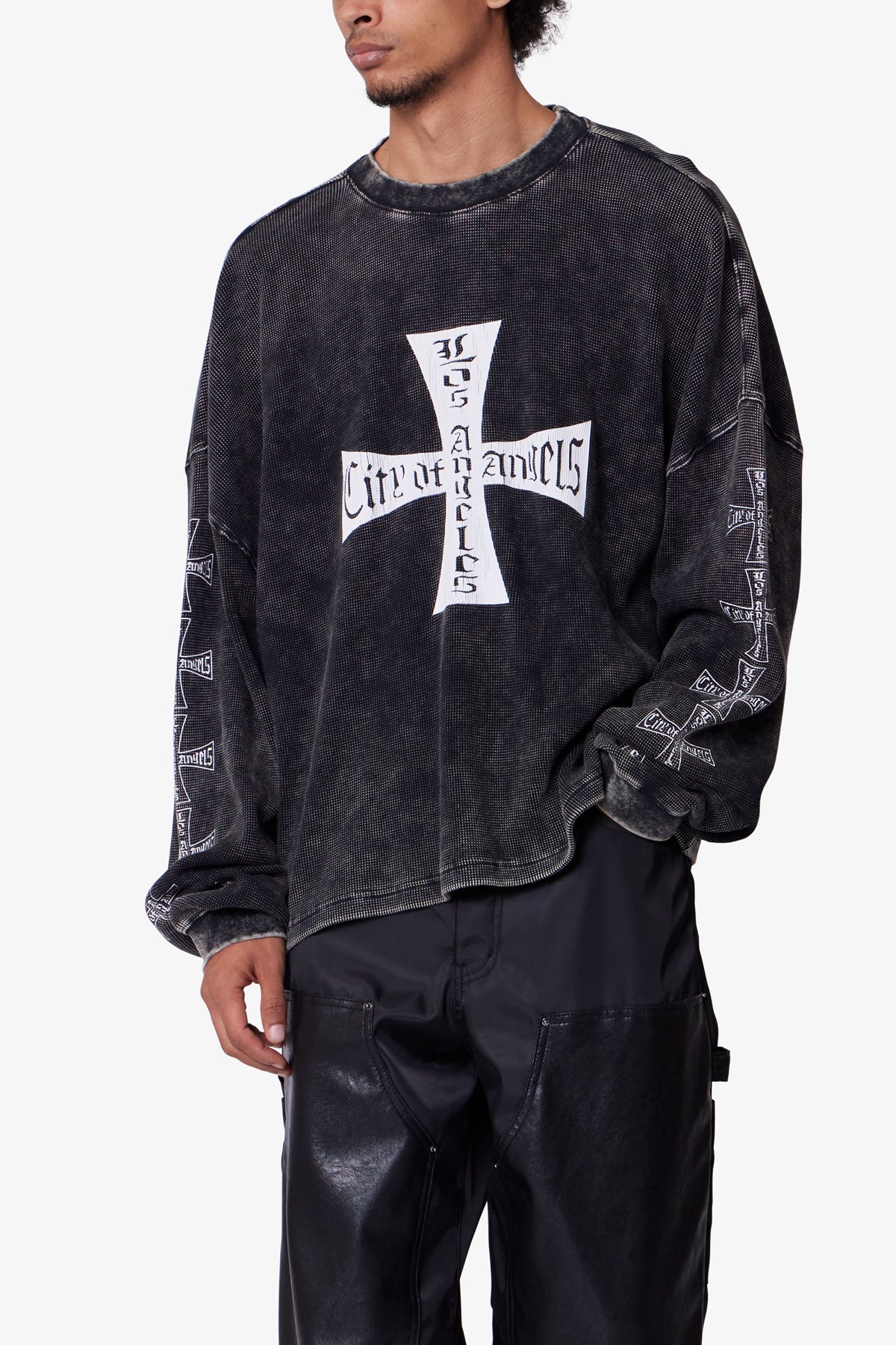 Washed LA Thermal Shirt - Washed Black - Image 6
