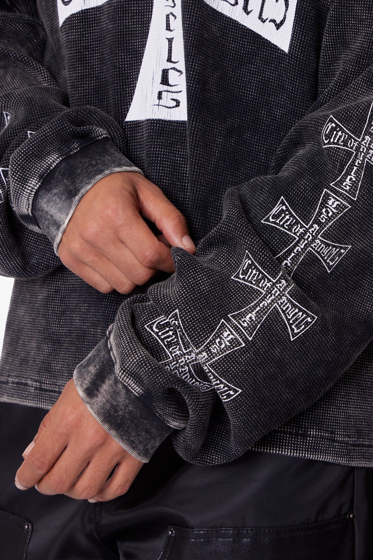 Washed LA Thermal Shirt - Washed Black - Image 7