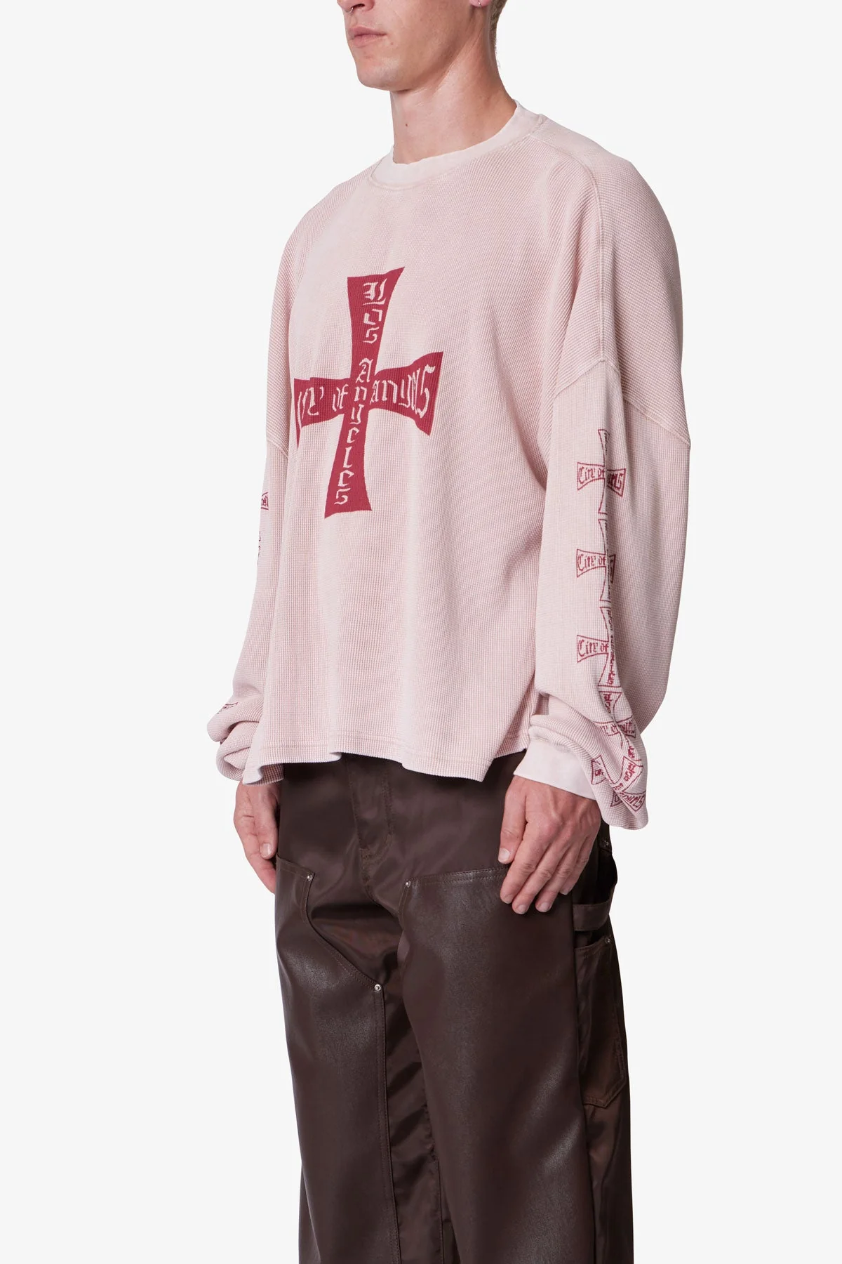 Washed LA Thermal Shirt - Faded Rose - Image 3