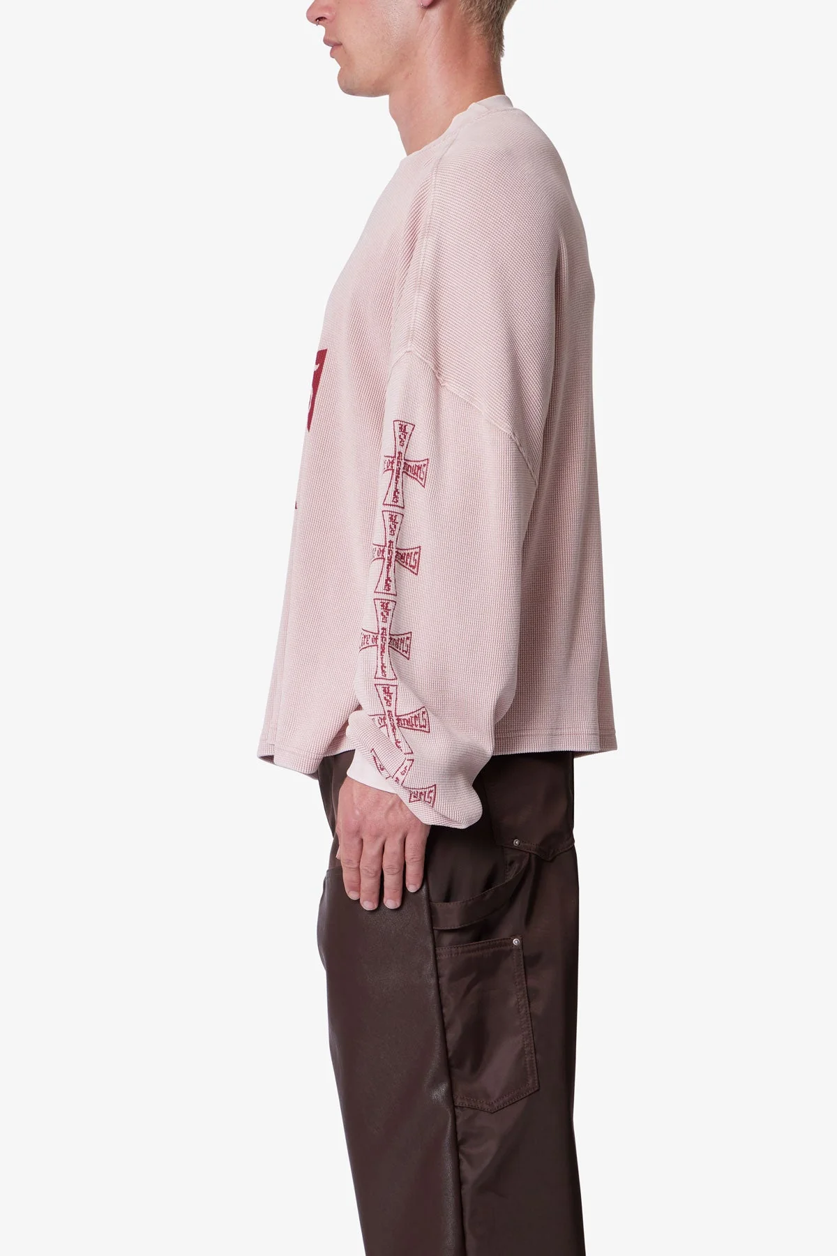Washed LA Thermal Shirt - Faded Rose - Image 4