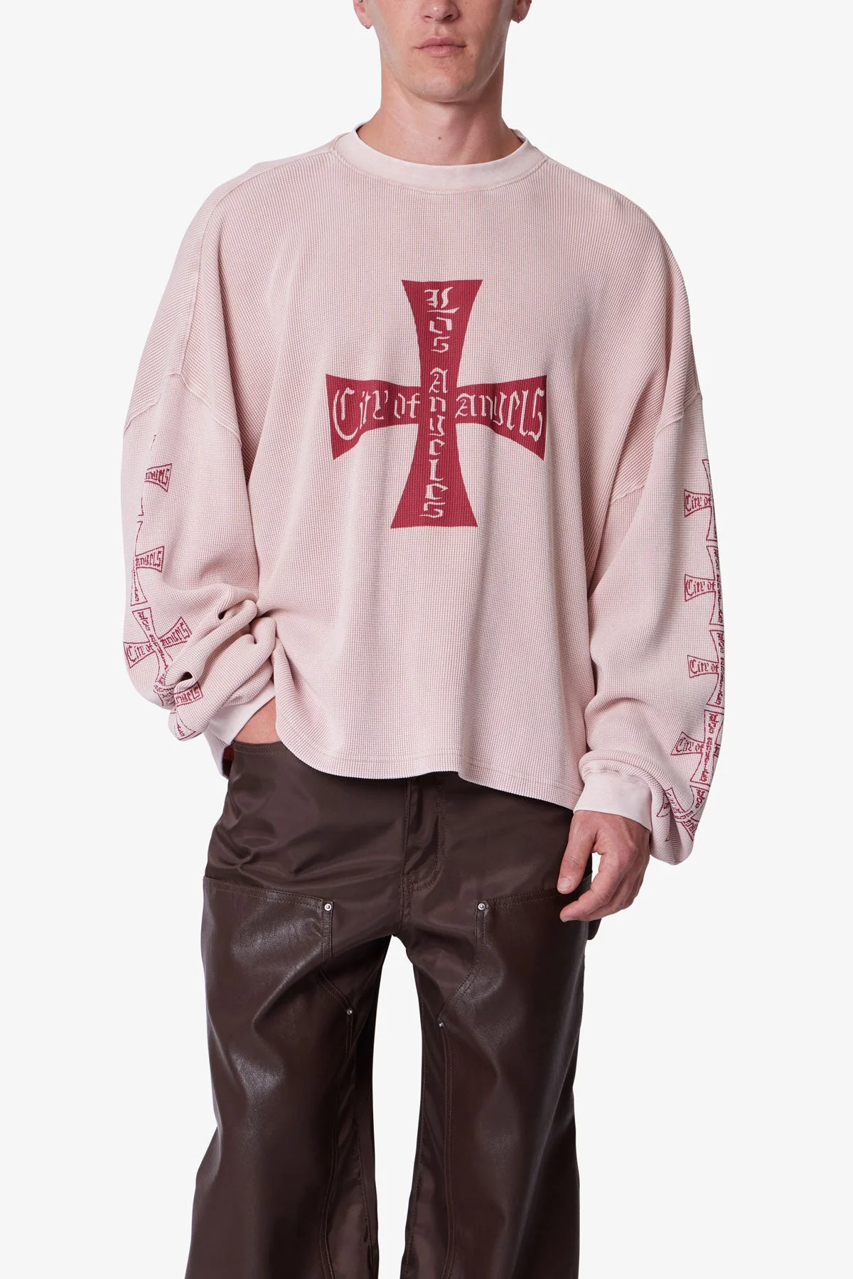 Washed LA Thermal Shirt - Faded Rose - Image 6