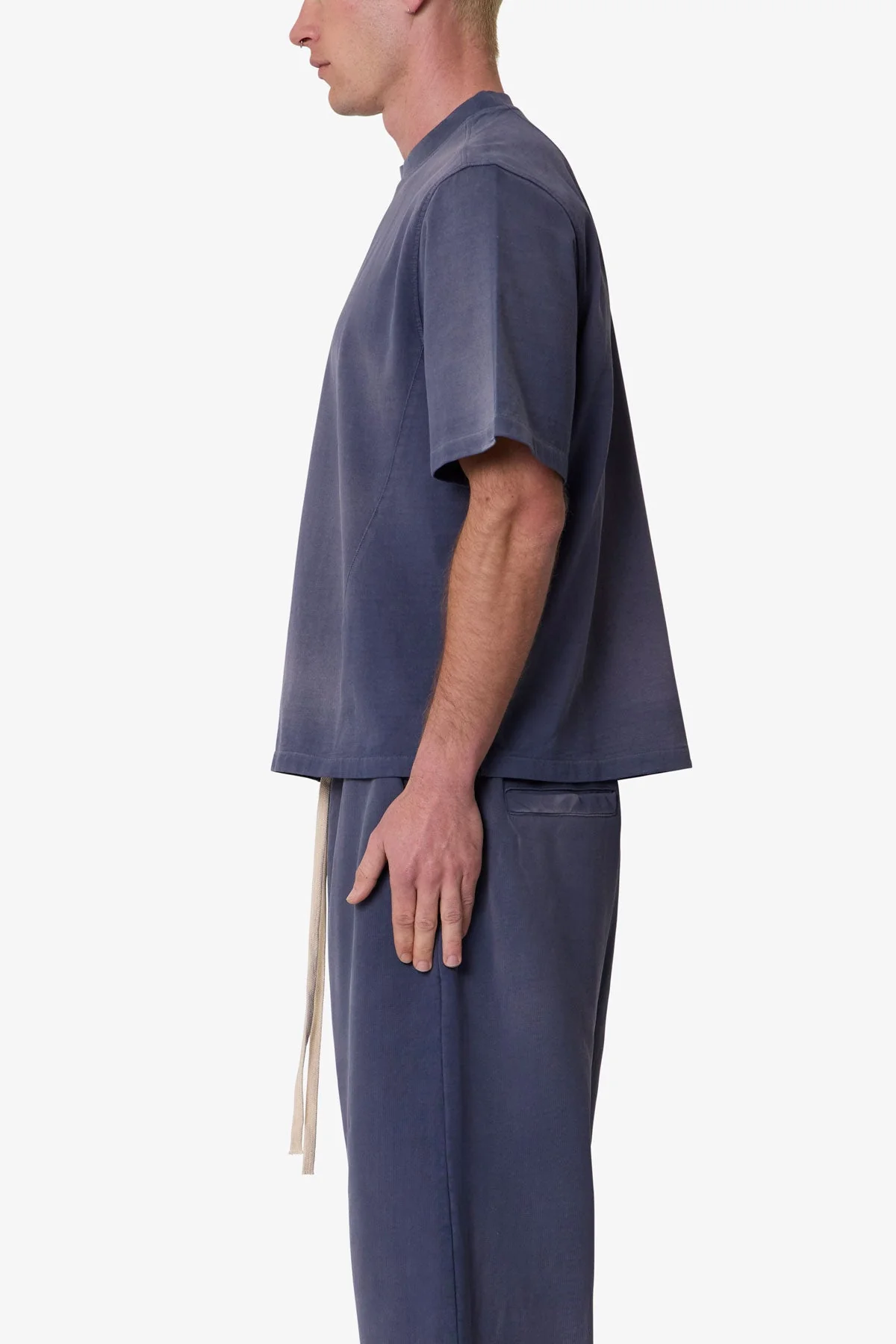 Washed Dart Tee - Washed Navy - Image 4