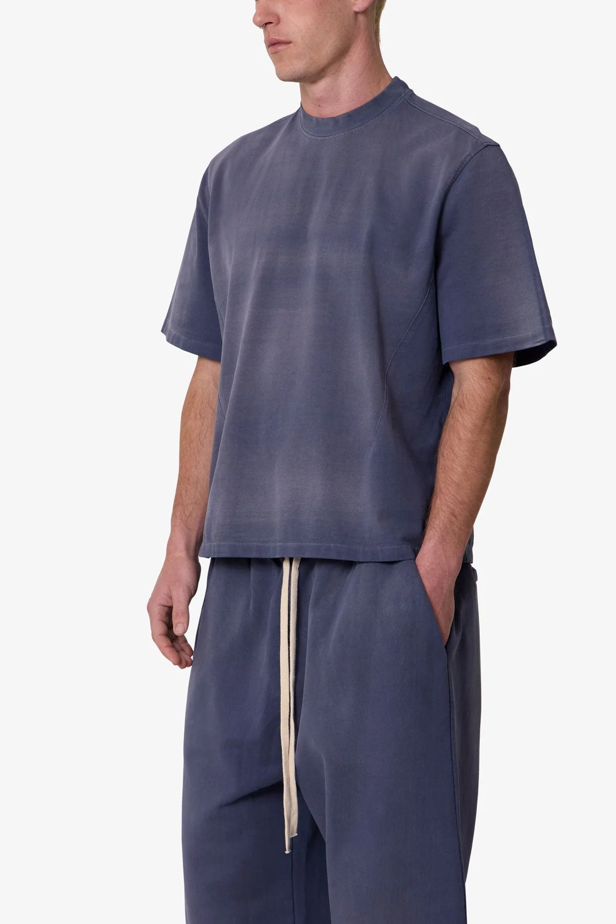 Washed Dart Tee - Washed Navy - Image 6