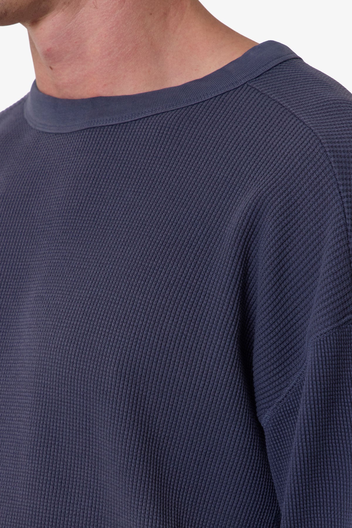 Washed Thermal L/S Tee - Washed Navy - Image 7