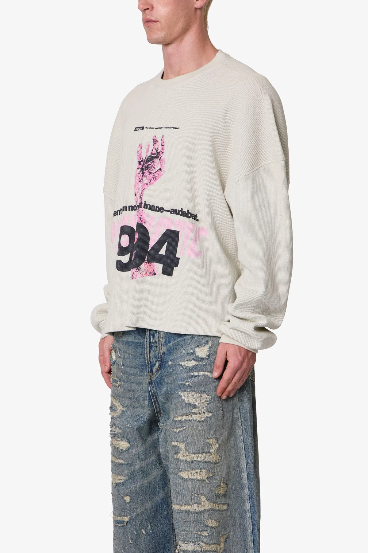 Zombie Hand Thermal Shirt - Grey - Image 3