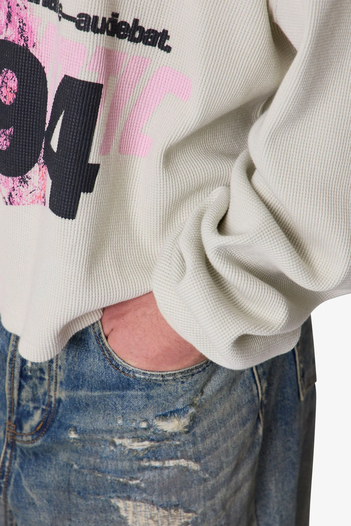 Zombie Hand Thermal Shirt - Grey - Image 7